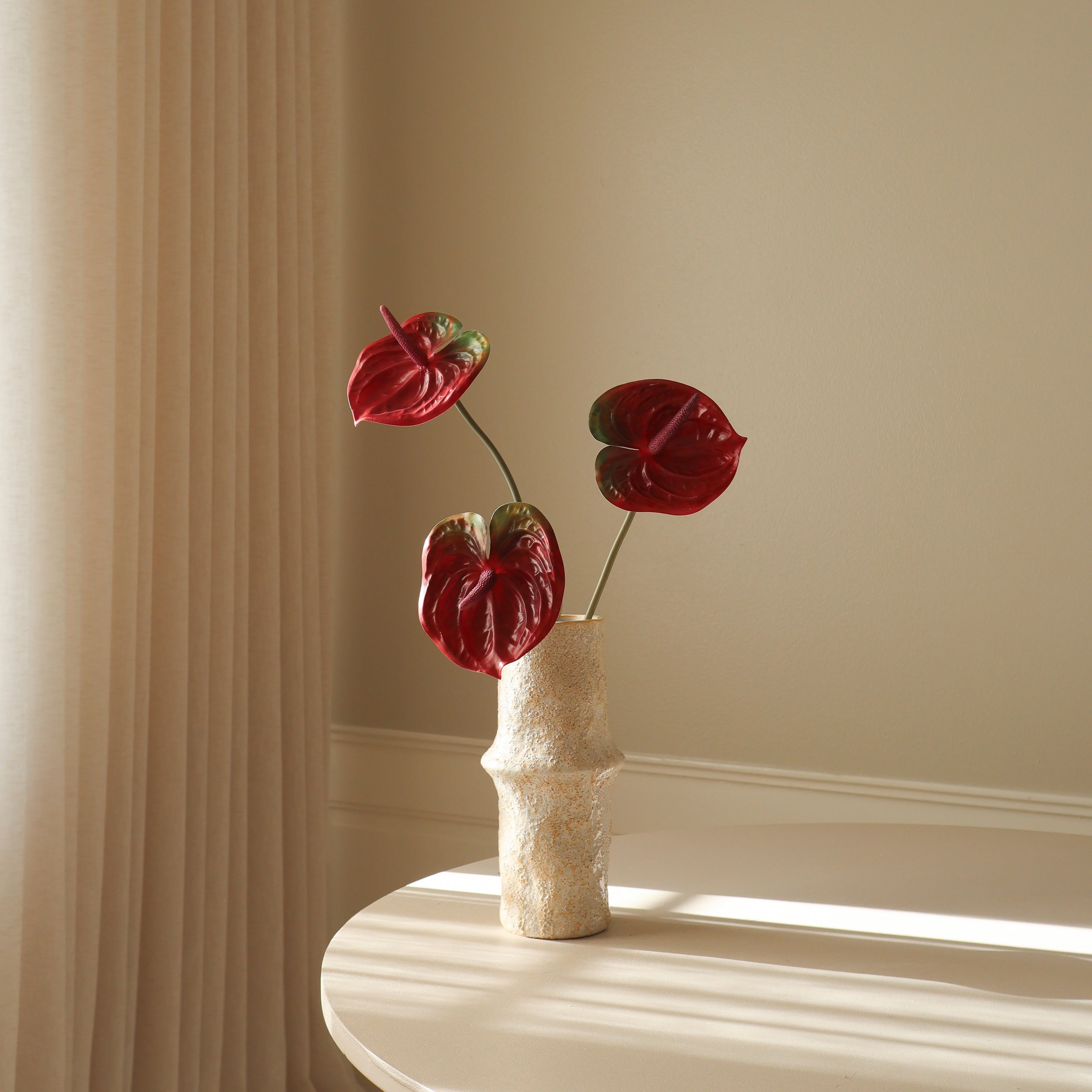 Dark Red Anthurium Flower - Image 4