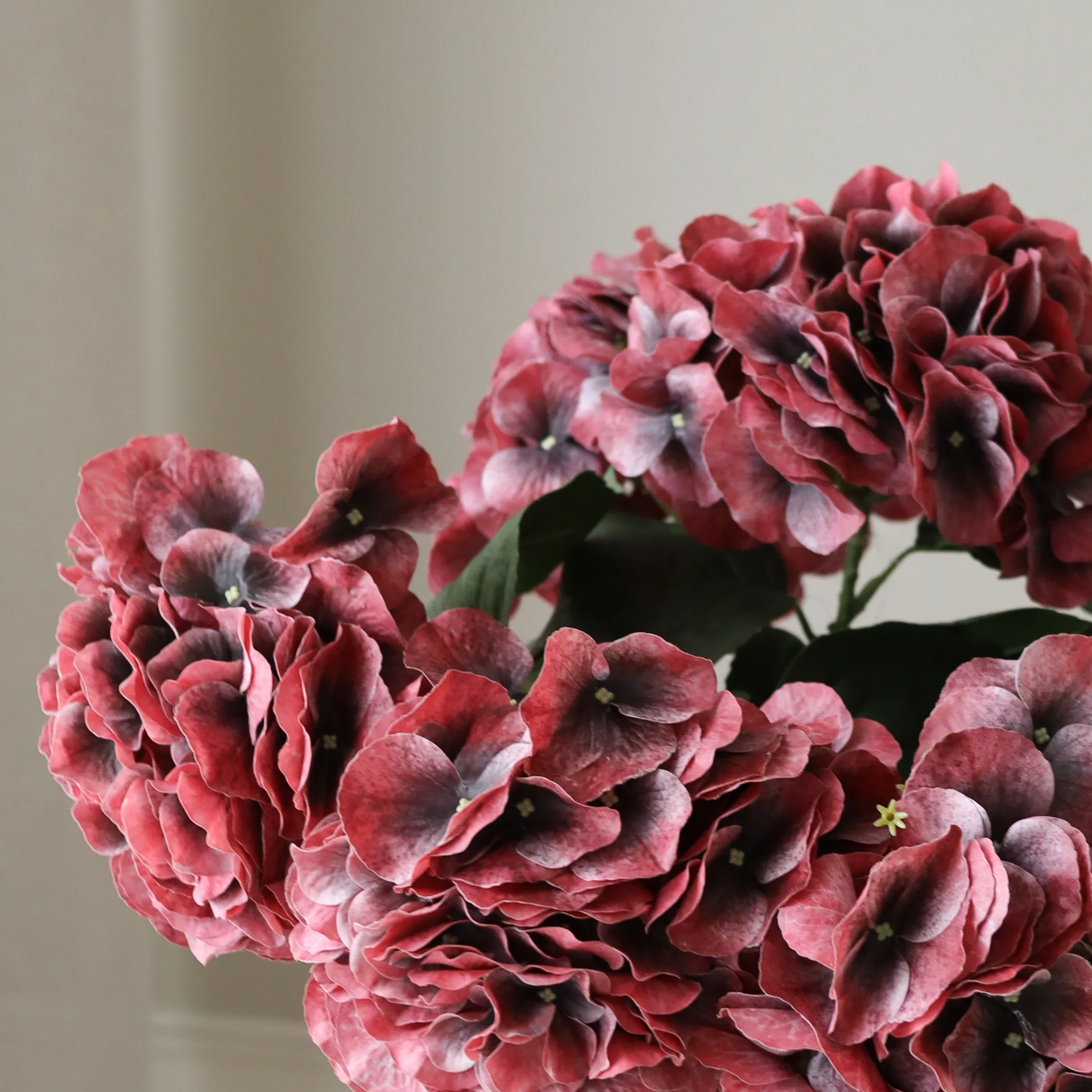 Burgundy Hydrangea Bouquet - Image 2