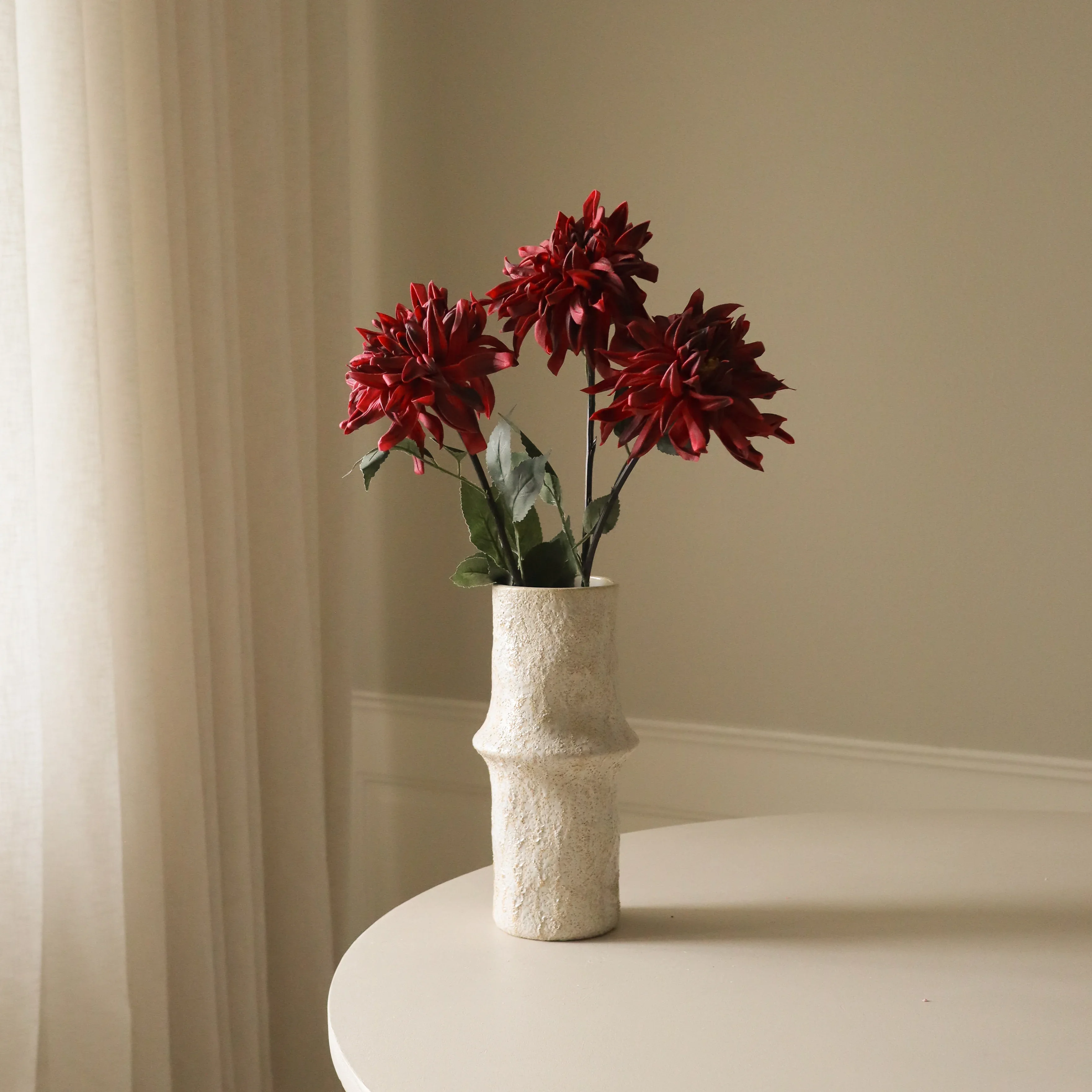 Dark Red Cactus Dahlia Flower - Image 3