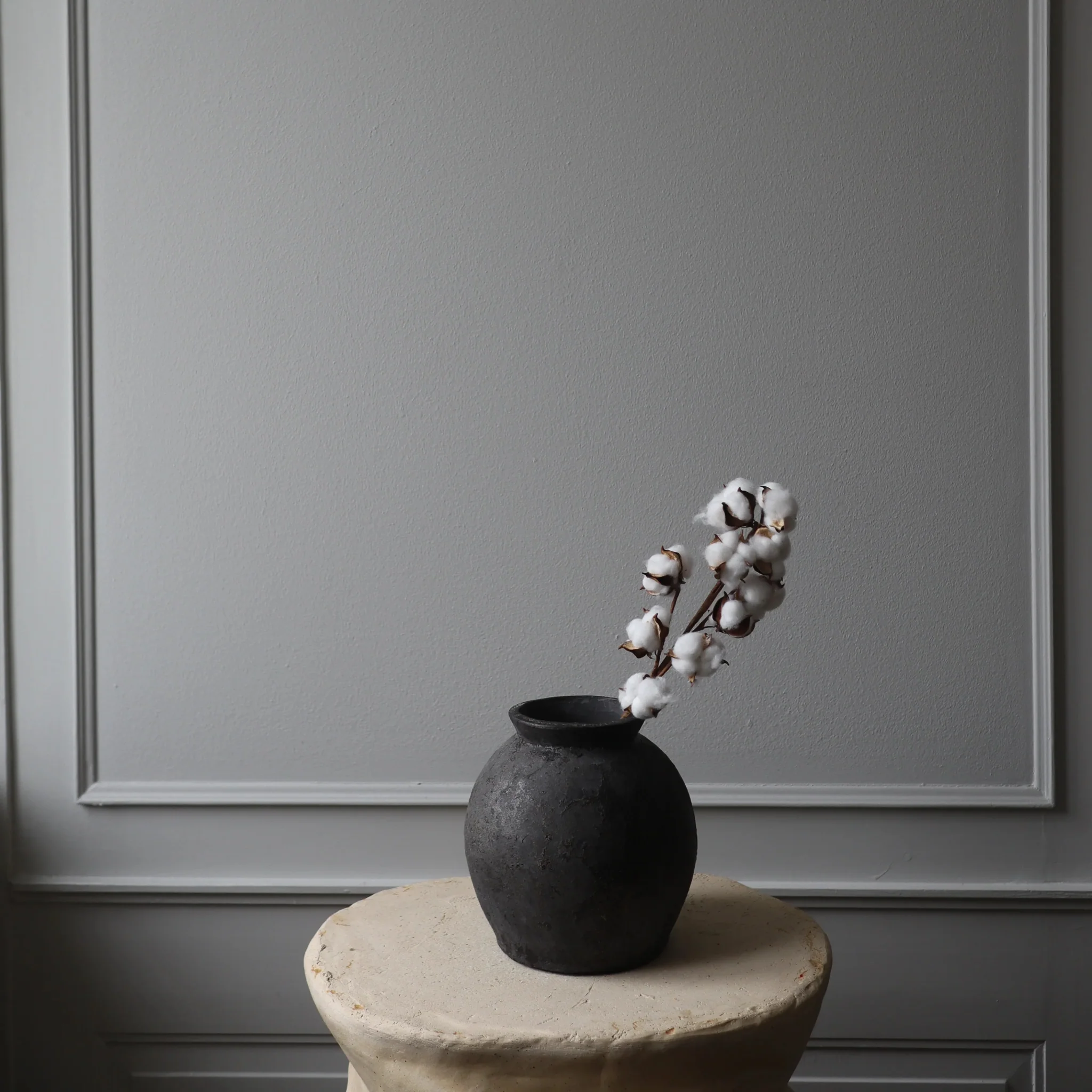 White Dried Cotton Branch