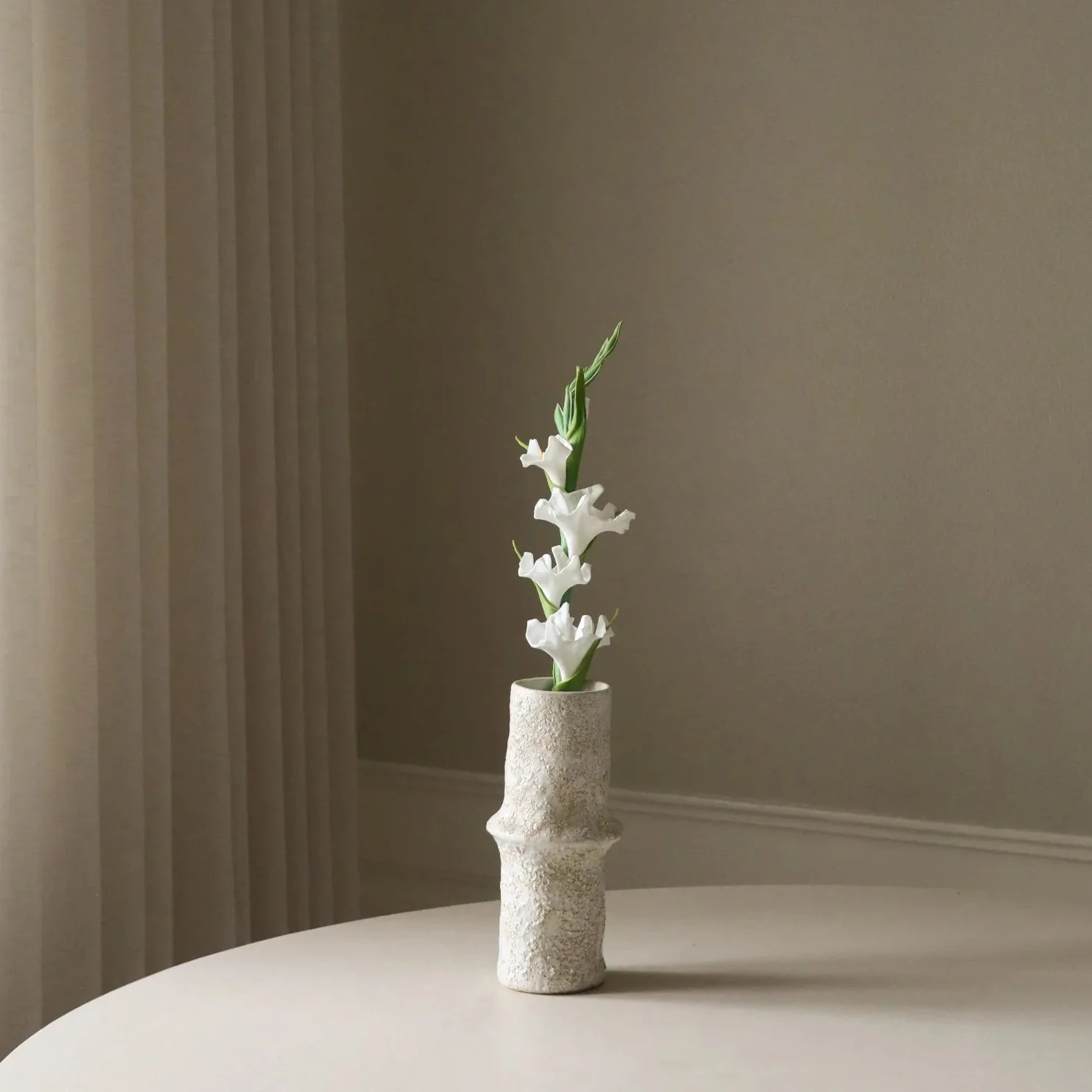 White Gladiolus Flower
