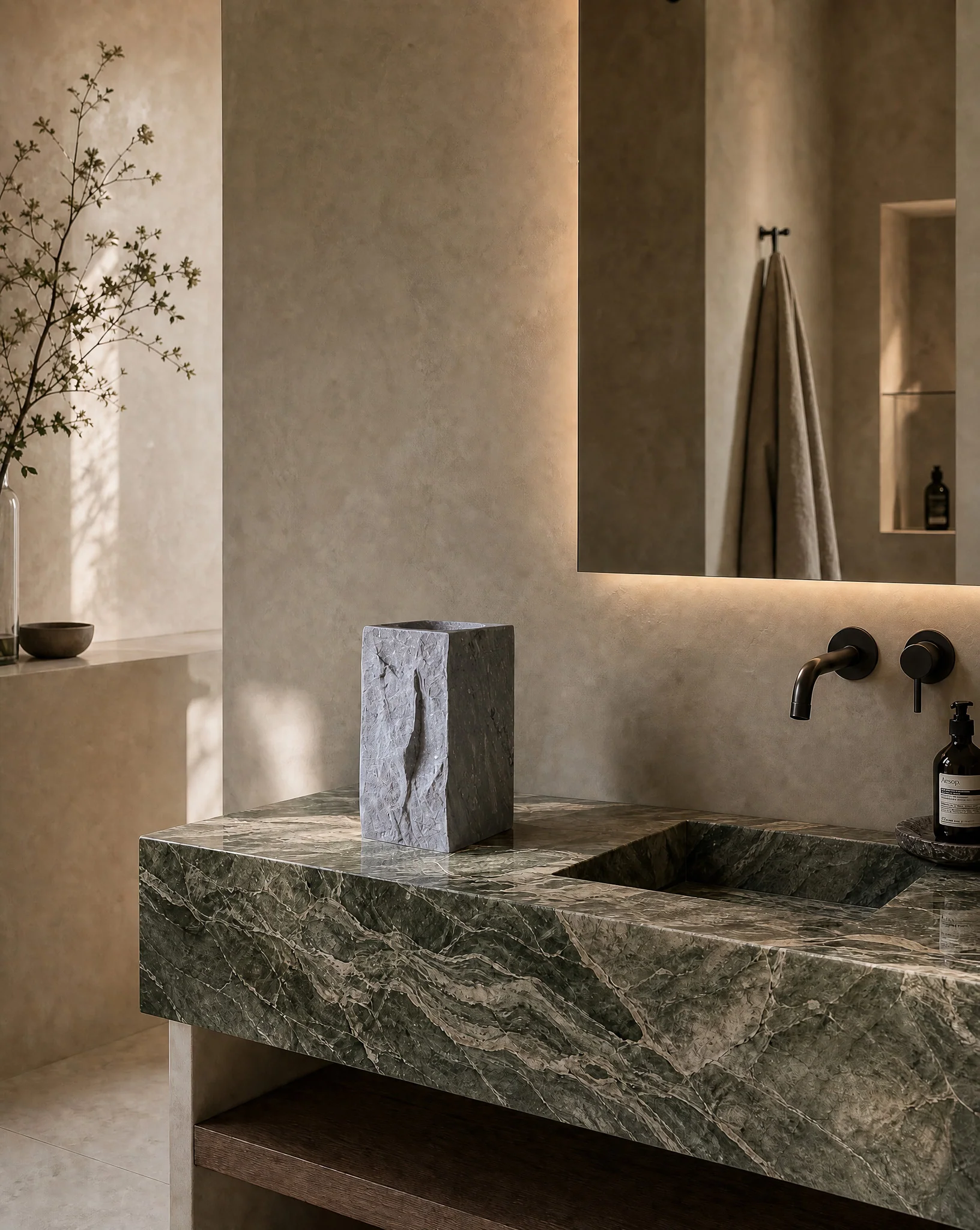 Large Cartier Grey Marble Edge Vase - Image 2