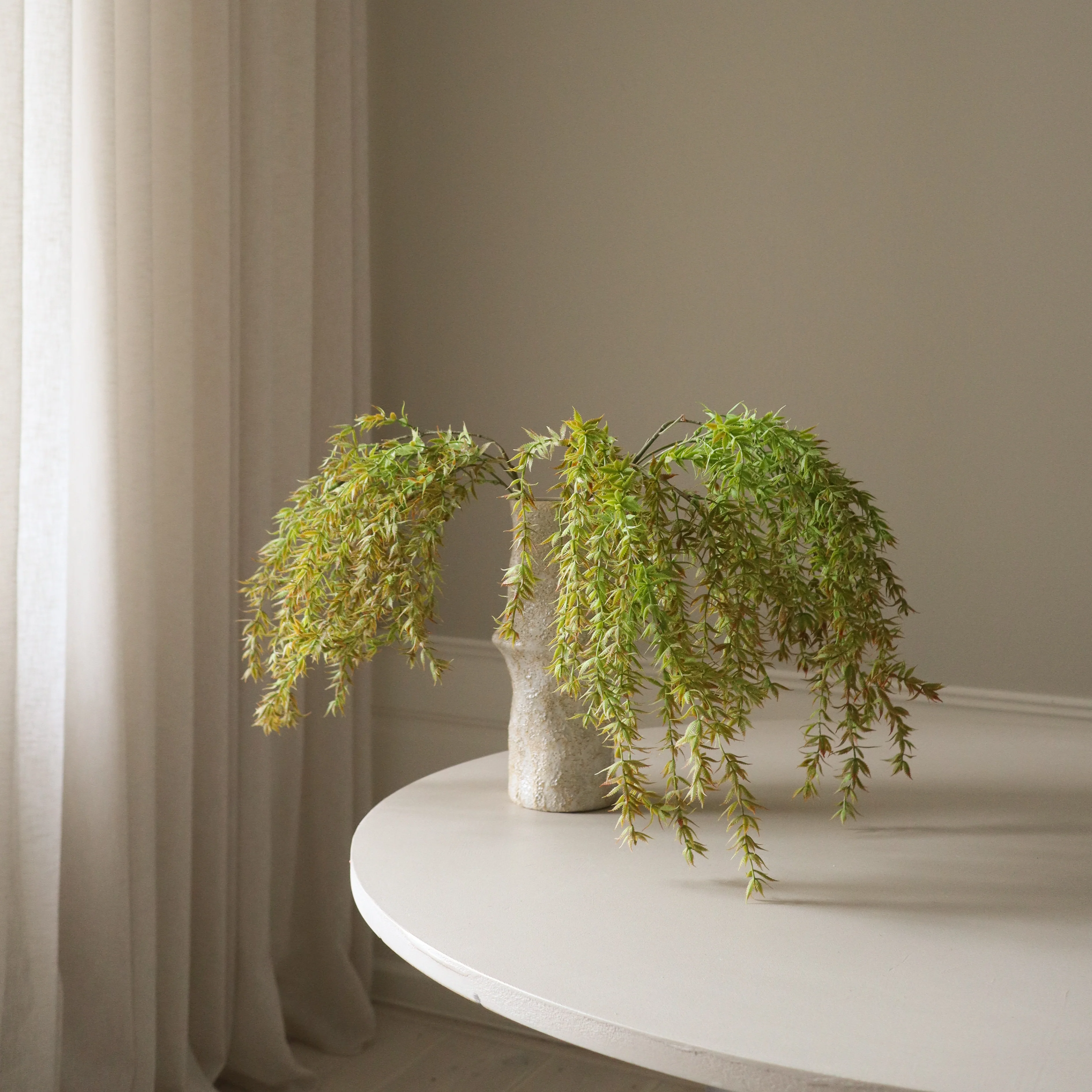 Light Green Hanging Branch with Leaves - Image 4