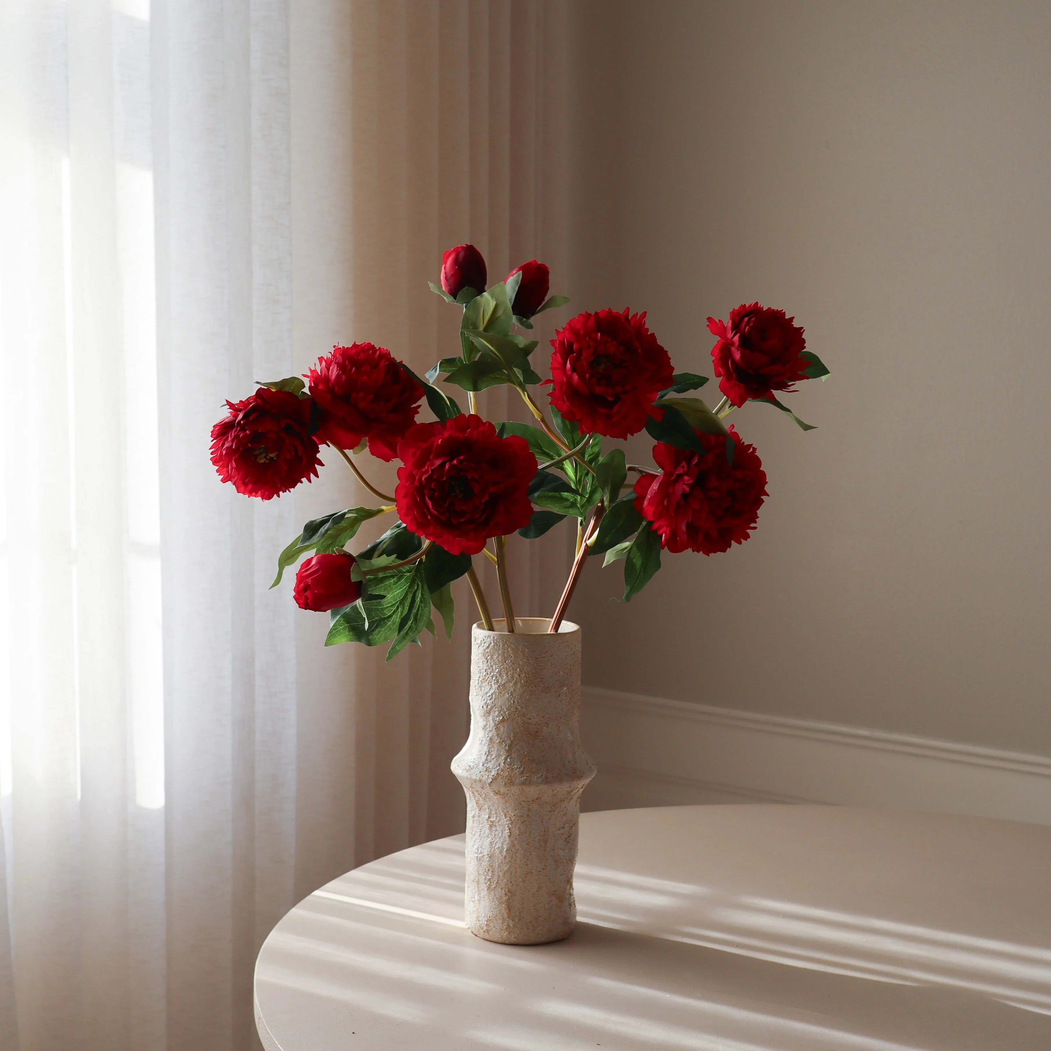Dark Red Peony Flower - Image 4