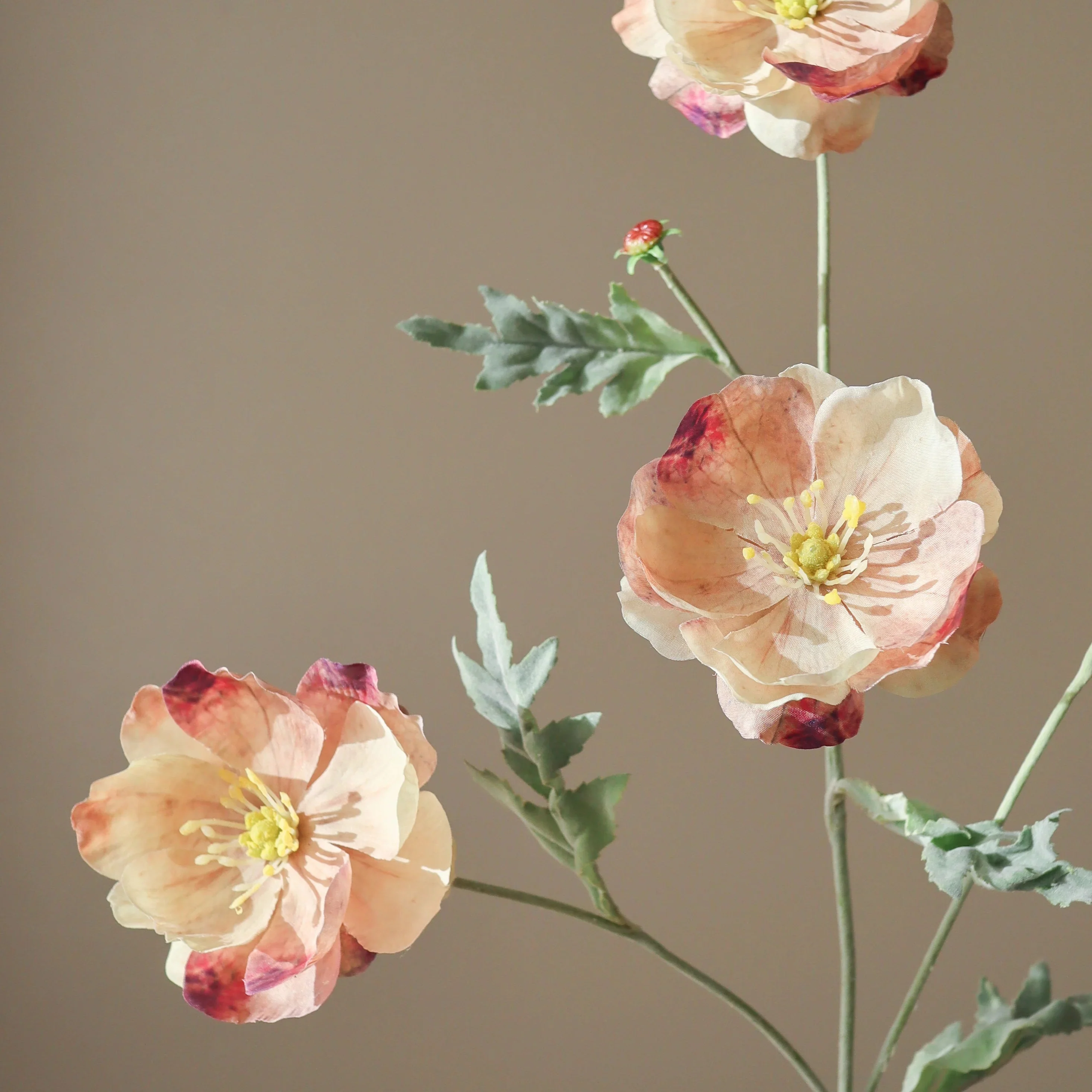 Rose Four Heads Poppy Flower - Image 3