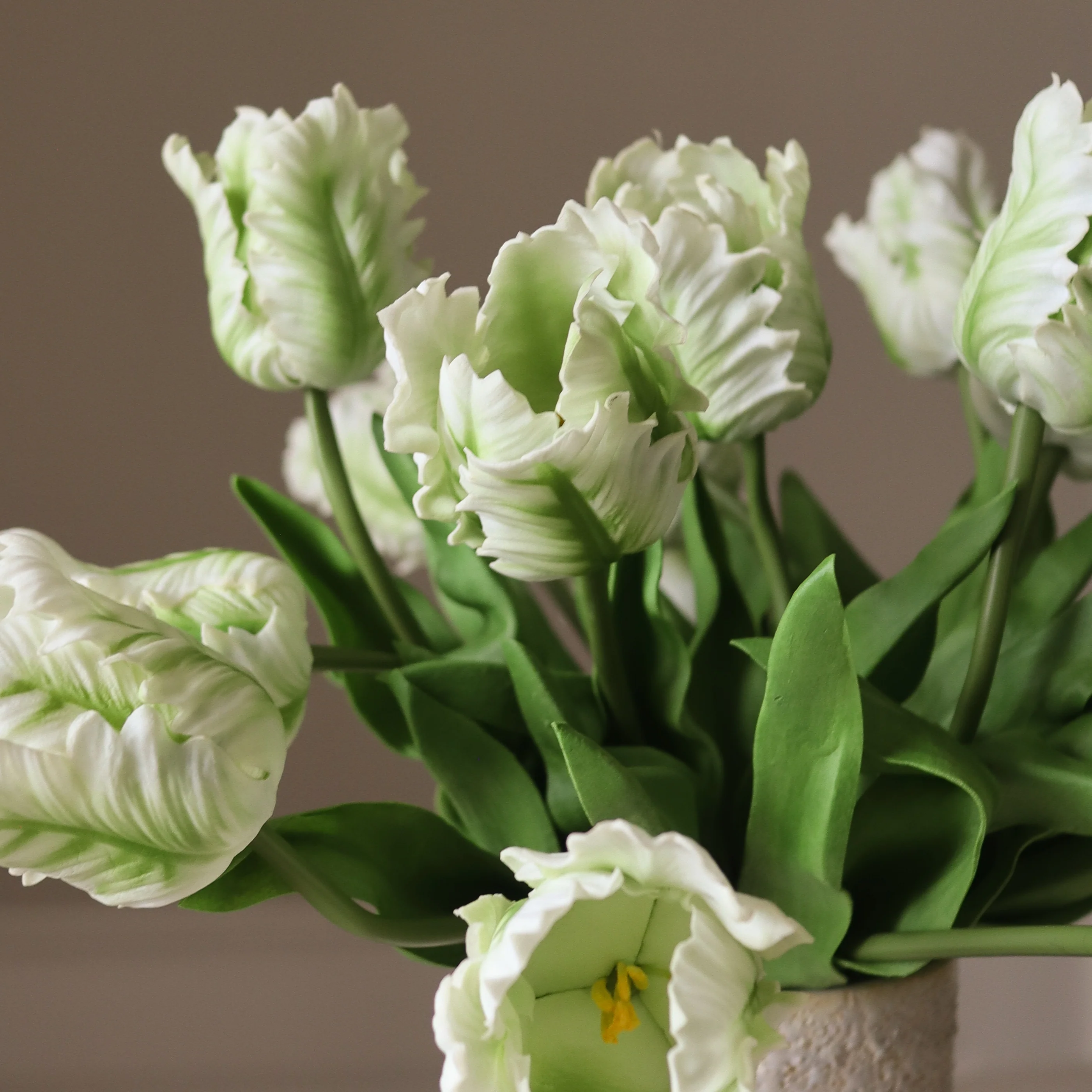 White Small Parrot Tulip Bouquet - Image 3