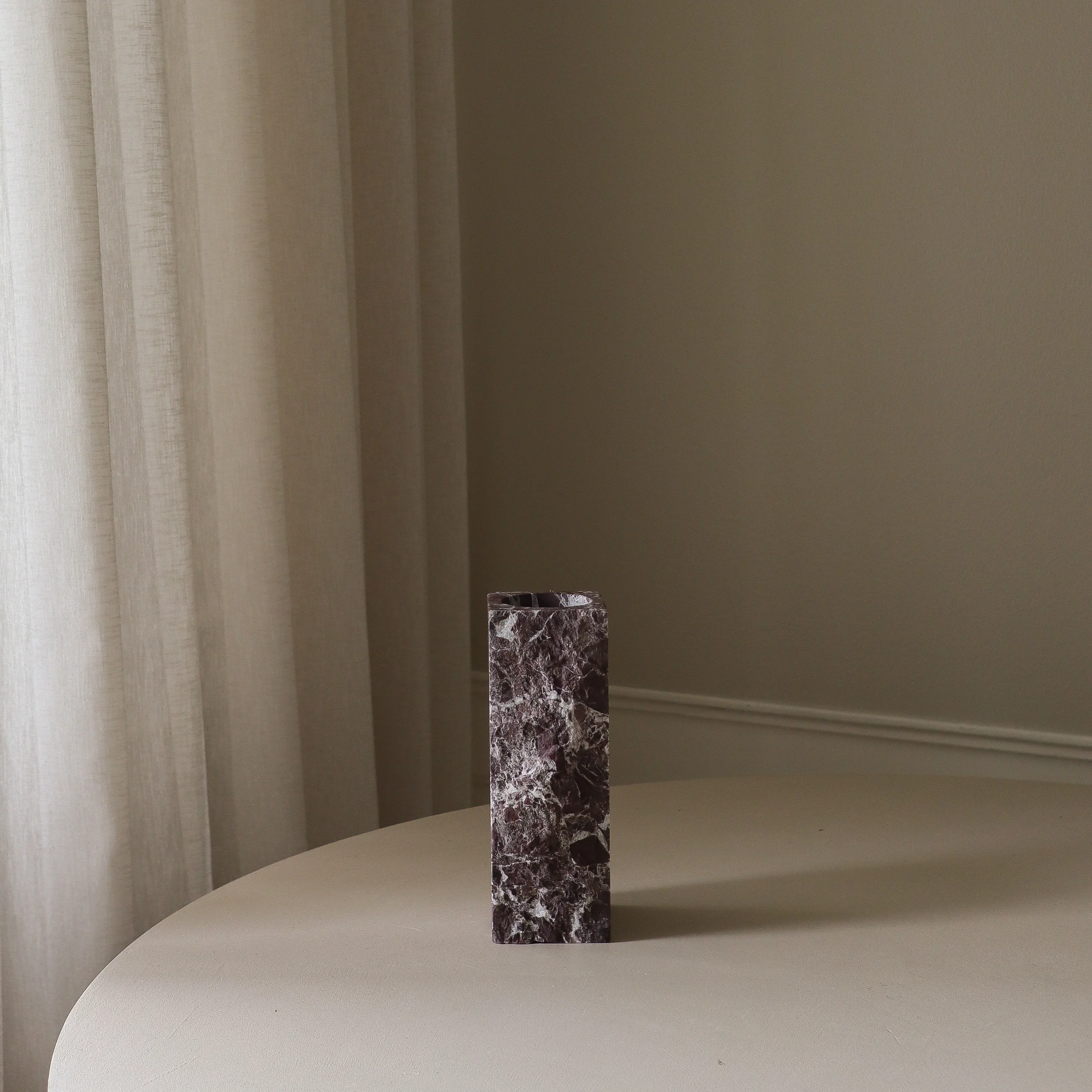 Small Rosso Levanto Marble Edge Vase - Image 4