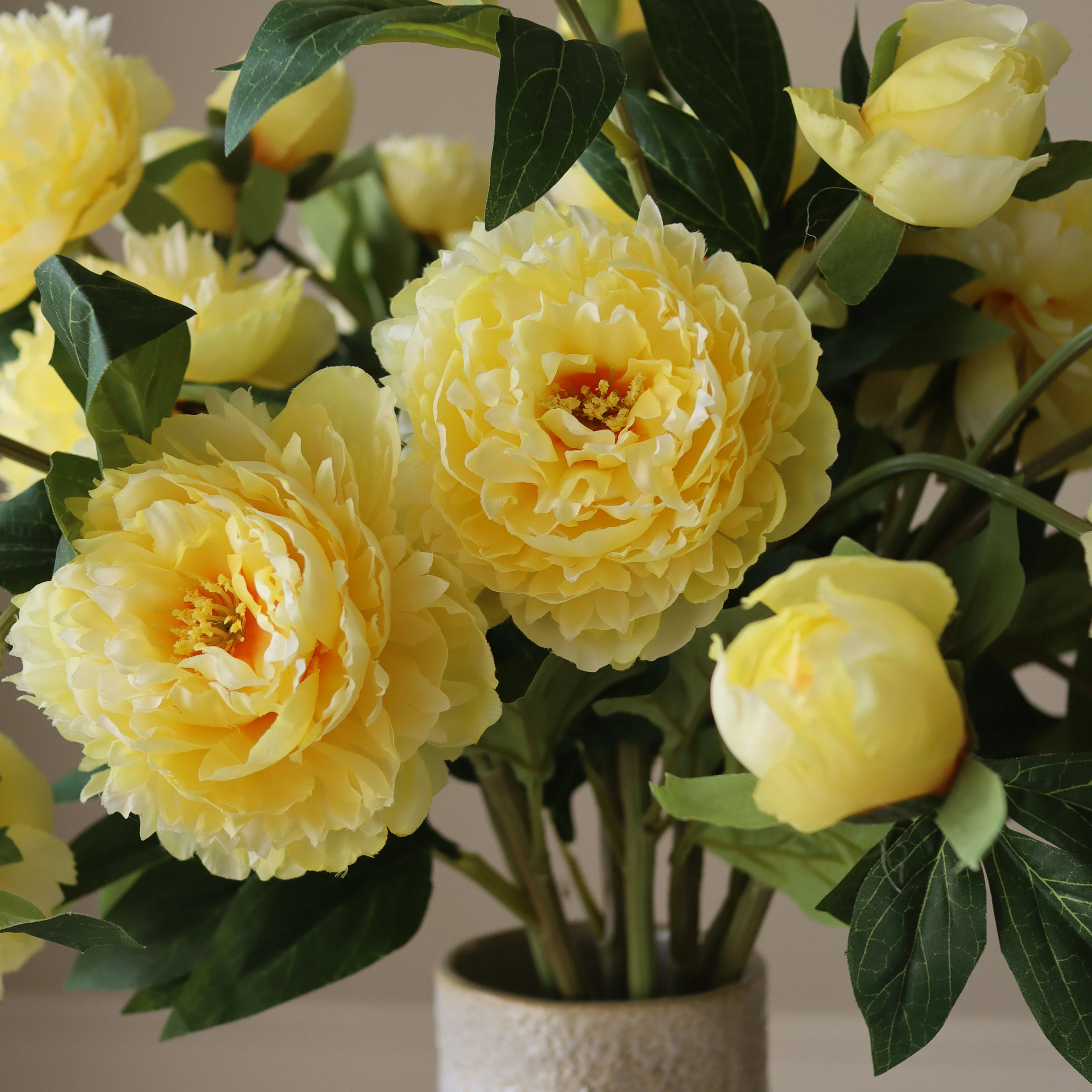 Yellow Peony Bouquet - Image 3